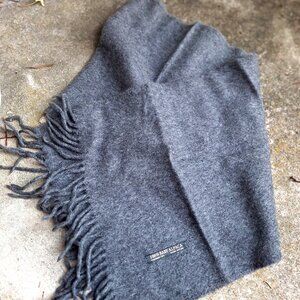 Condor Tips 100% Baby Alpaca Scarf Muffler Gray Fringed 53 in